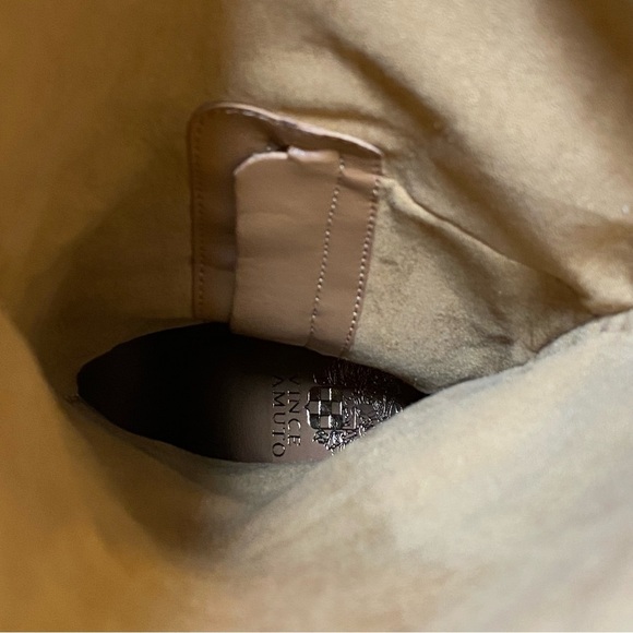 Vince Camuto Panaryaz Light Brown Suede Fringe Embellished Tall Boot 7M - Picture 13 of 15